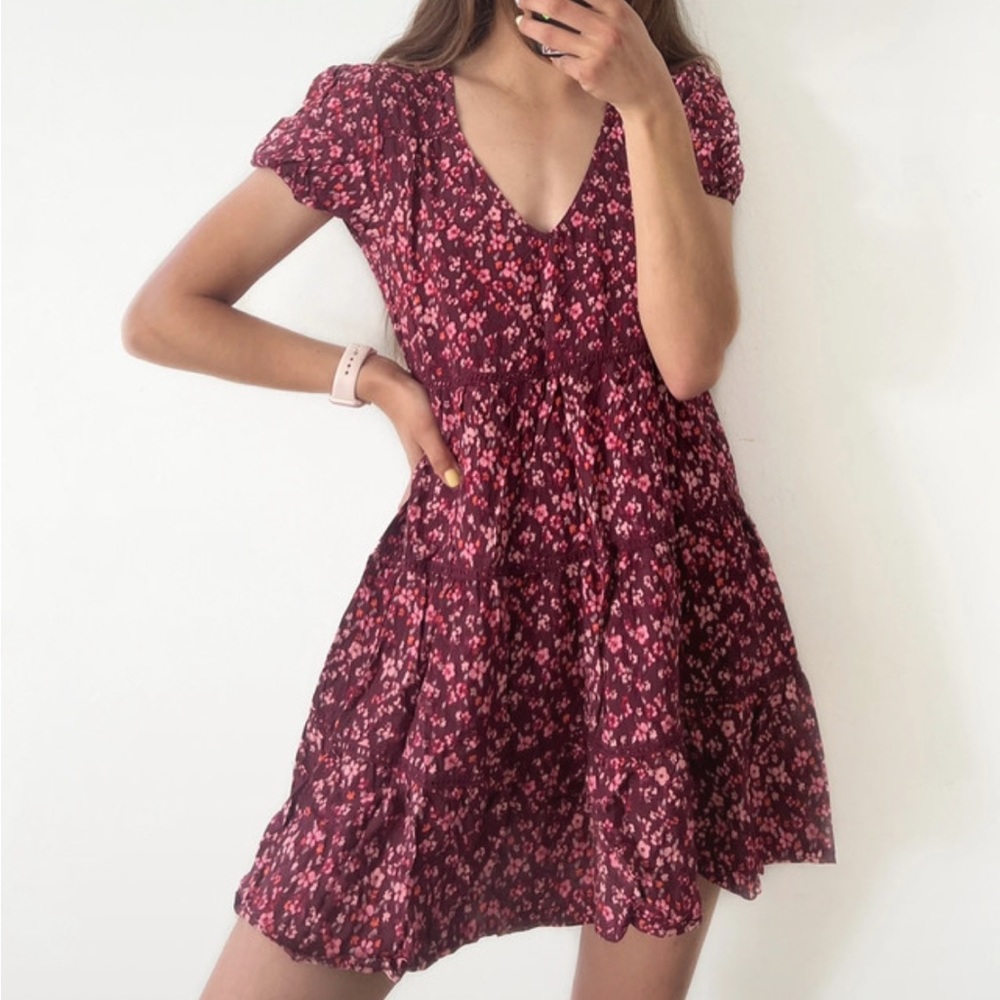 NWT wild fable floral tiered babydoll dress